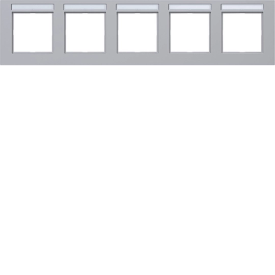 WAD8502TA - Rahmen 5fach waagerecht, Beschriftungsfeld, A.8, titan metallisch, lackiert