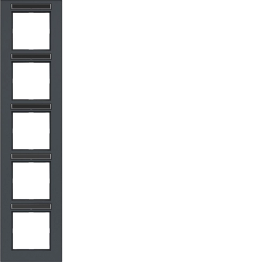 WAD8503AT - Rahmen 5fach senkrecht, Beschriftungsfeld, A.8, anthrazit matt, lackiert