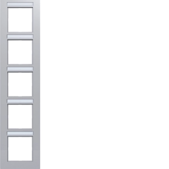 WAD8503TA - Rahmen 5fach senkrecht, Beschriftungsfeld, A.8, titan metallisch, lackiert