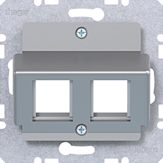 WAF2164TA - Centraalplaat 2-voudig, AMP connectors, A.x/C.x/S.x/B.x/Q.x/K.x titaan