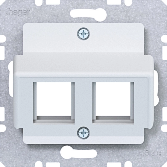 WAF2165WM - Centraalplaat 2-voudig, Krone, A.x/C.x/S.x/B.x/Q.x/K.x lichtwit mat