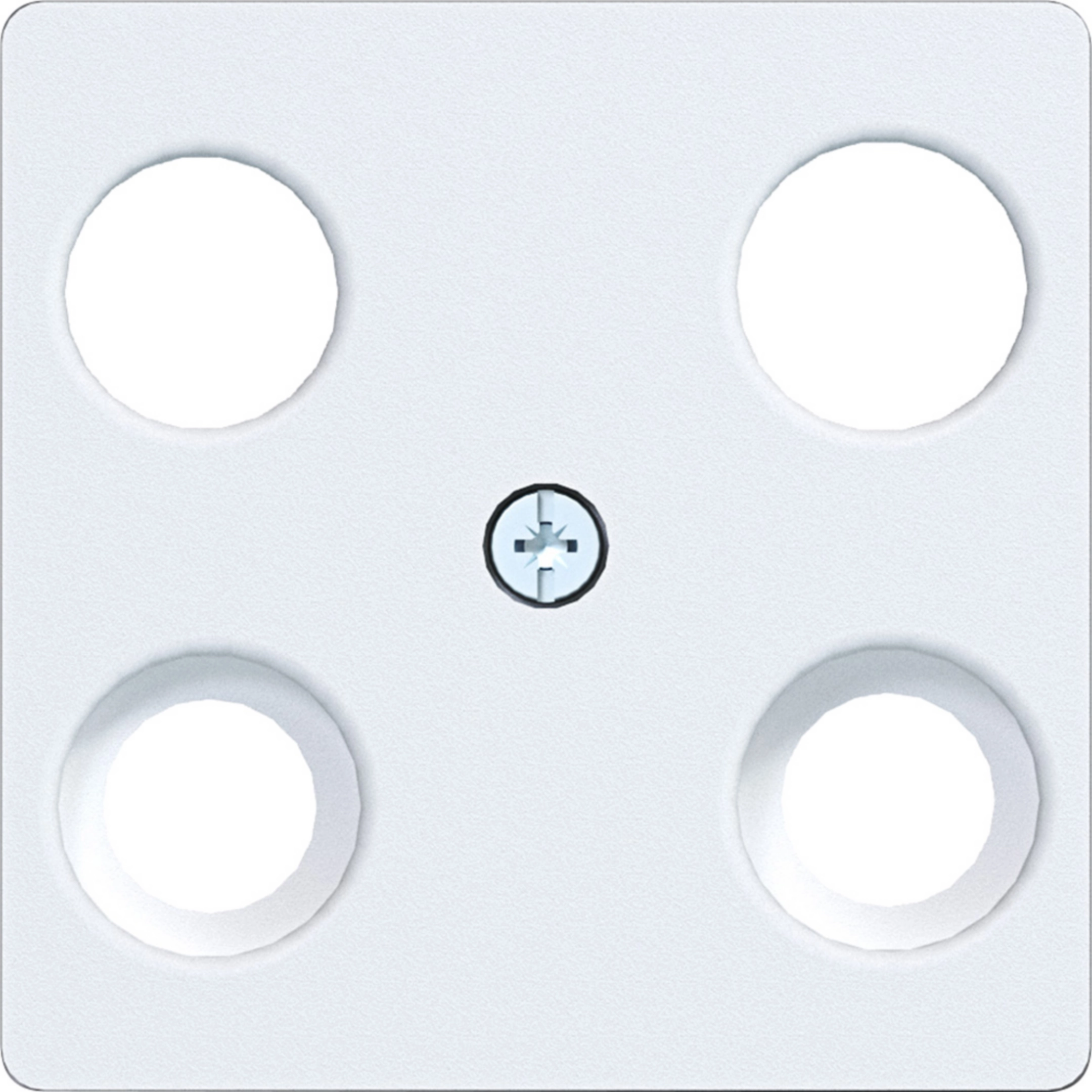 Plaque centrale ANT 4L A.x/C.x blanche mate