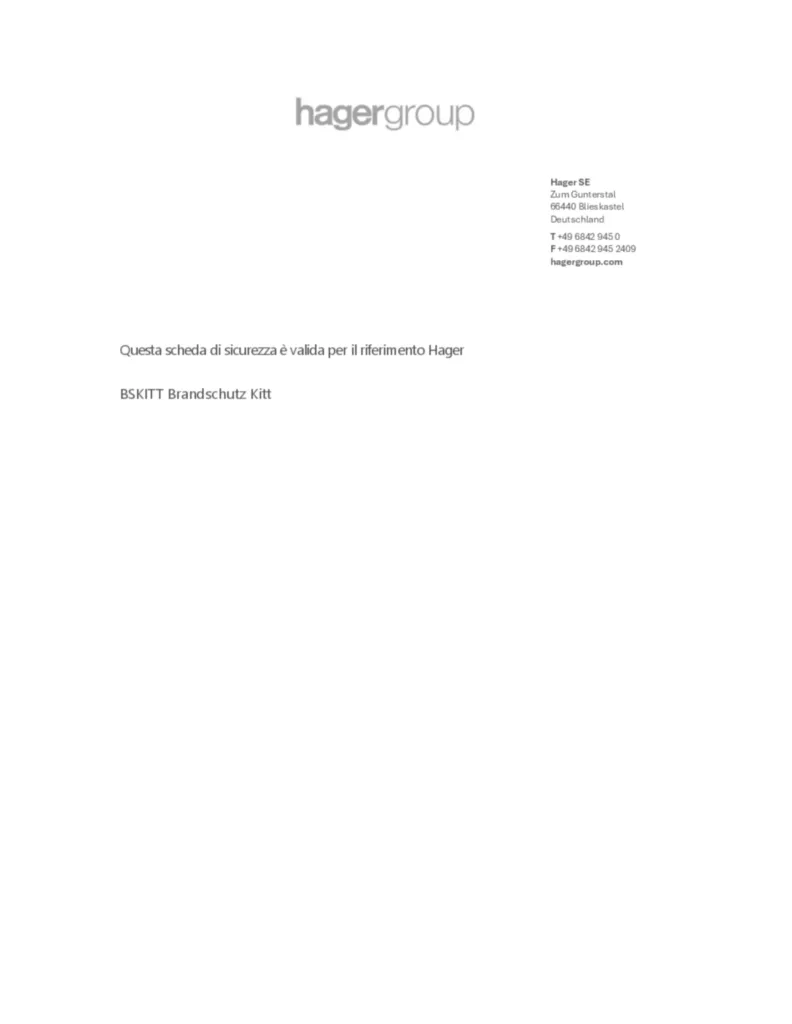 Image Fiche de données de sécurité fr-CH, it-CH 2025-09-19 | Hager Suisse