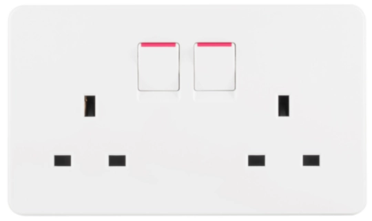 WGDS213SN - 13A TWIN SWITCHED SOCKET W/ LED