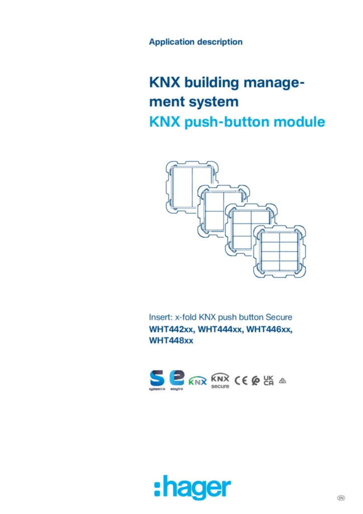 Bild application description WHT44X_INSERT-X-FOLD-KNX-PUSH-BUTTON-SECURE_EN_2025-08 | Hager Schweiz