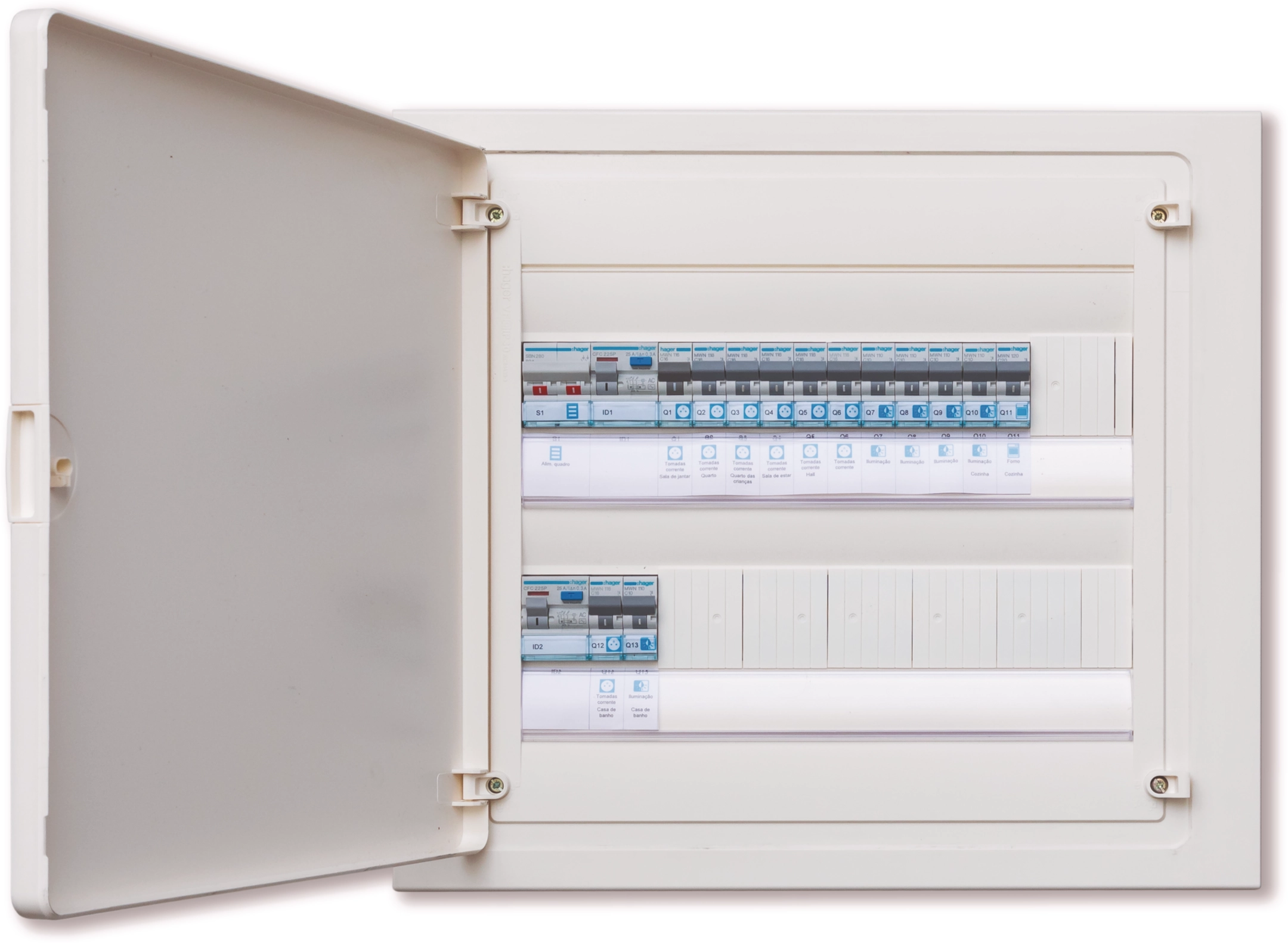 Hager - Lot De 12 Disjoncteurs 1P+N 3kA - Courbe C - 20A - A