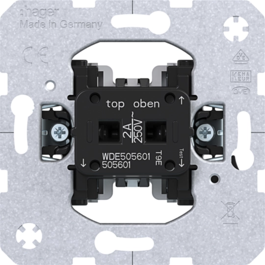 WDE505601 - Taster Wechsler für Hotelcard-Schaltaufsatz, Wipp-Einsatz Unterputz, 2 A