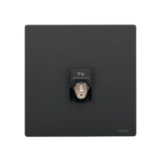 WGFT1TVFKB - TV OUTLET F TYPE (950-2500MHZ),KNIGHT BLACK