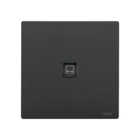 WGFT1RJ6KB - RJ45 DATA OUTLET (1MOD) CAT 6,KNIGHT BLACK