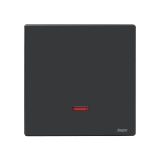 WGFL2D1NKB - 20AX 1G DP SWITCH W/ Neon,KNIGHT BLACK