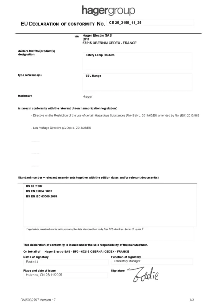 Image Declaration of conformity en-GB 2025-11-20  | Hager