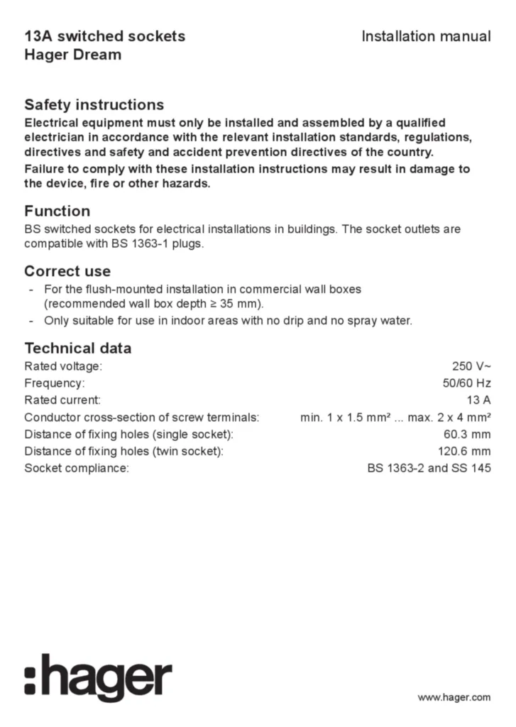 Image Installation manual International 2019-04-17  | Hager