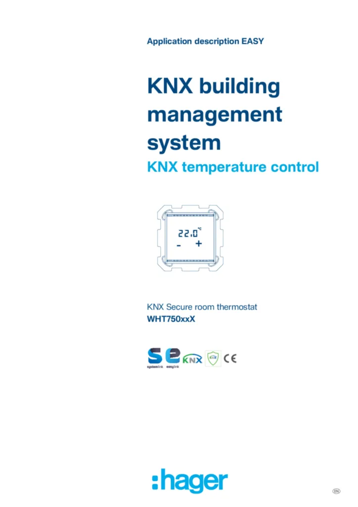 Bild Application guide EASY KNX Secure WHT750xxX (EN) | Hager Schweiz