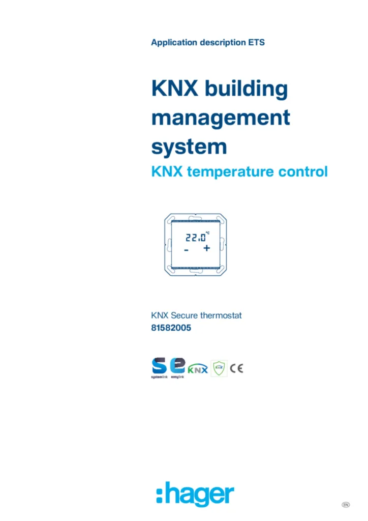Bild Application guide ETS KNX Secure 81582005 (EN) | Hager Deutschland