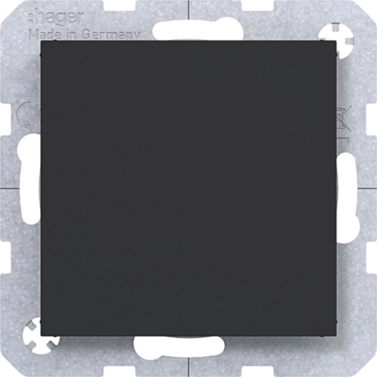 WAF1001BM - Blindplaat met centraalplaat, A.x/C.x, nachtzwart mat