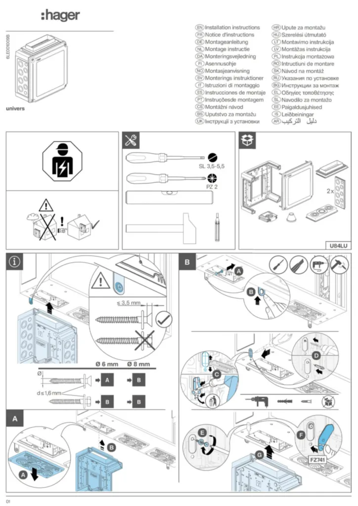 Bild Montageanleitung International 2026-03-25 | Hager Deutschland