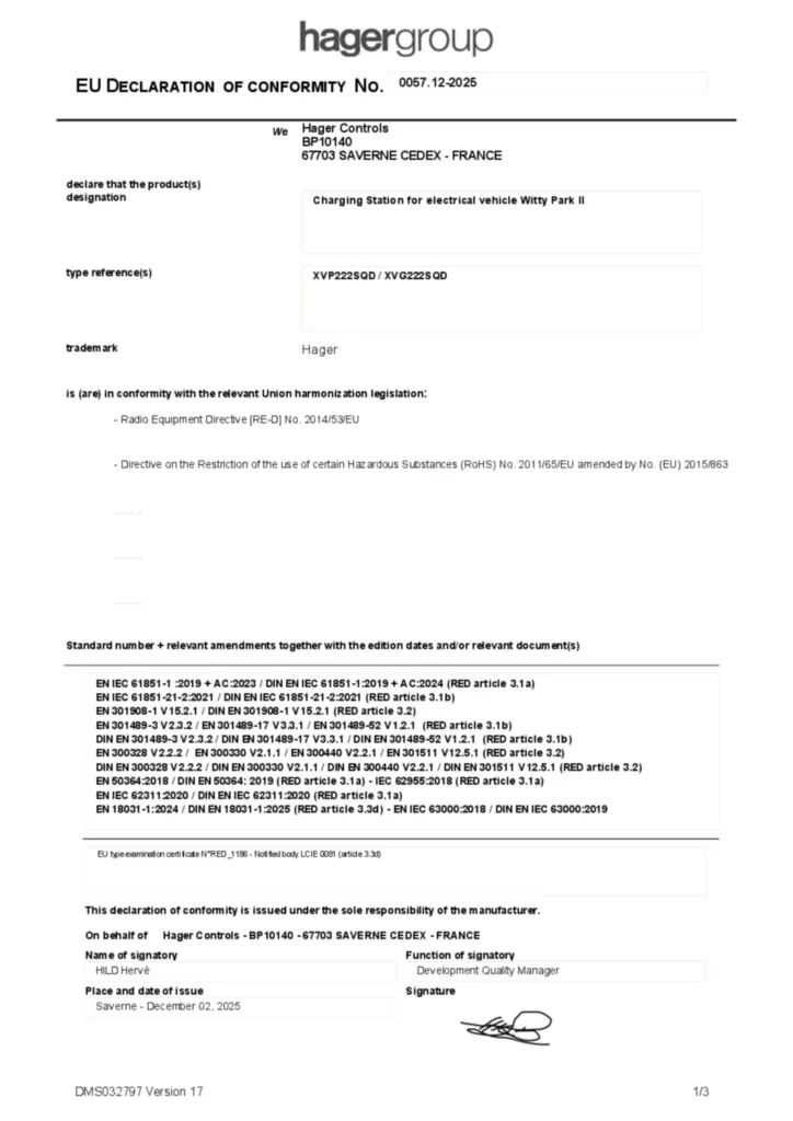 Bild Konformitätserklärung en-GB 2025-12-02 | Hager Deutschland
