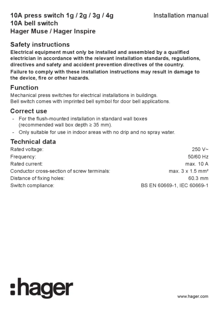 Image Installation manual en-GB 2019-04-18  | Hager