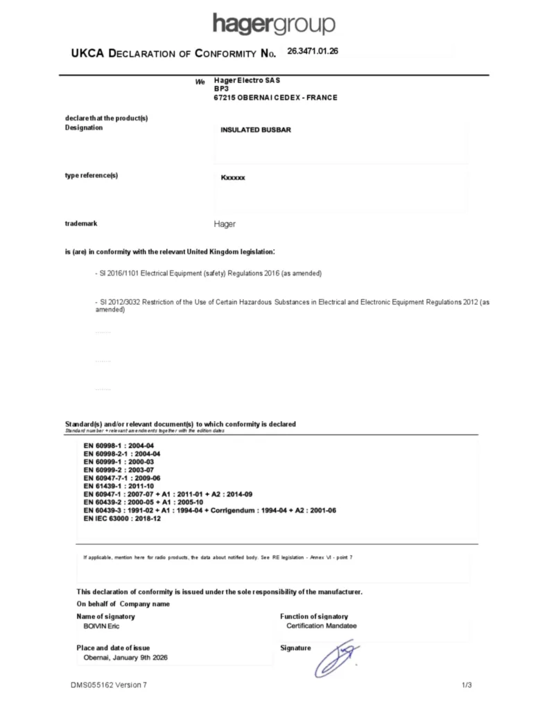 Bild Konformitätserklärung en-GB 2026-01-12 | Hager Deutschland