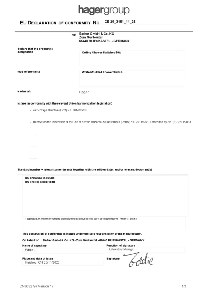 Image Declaration of conformity en-GB 2025-12-08  | Hager