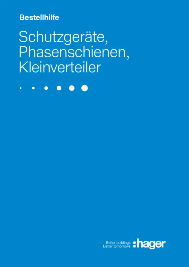 Bild Bestellübersicht Schutzgeräte, Phasenschienen, Kleinverteiler | Hager Deutschland