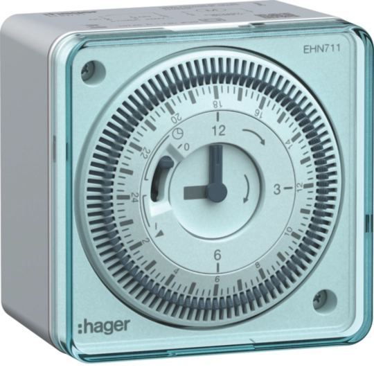 EHN711 - Interruttore orario elettromeccanico pannello 72x72 con 1 contatto scambio 13A