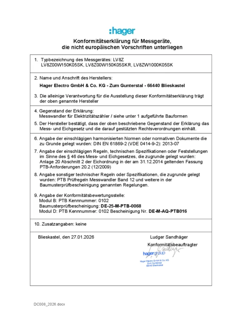 Bild Konformitätserklärung de-DE 2026-01-27 | Hager Deutschland