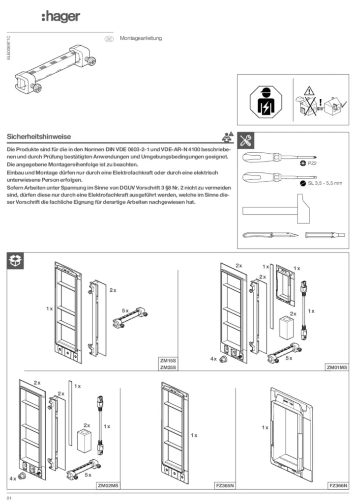 Obrázek Installation manual de-DE 2023-11-22 | Hager