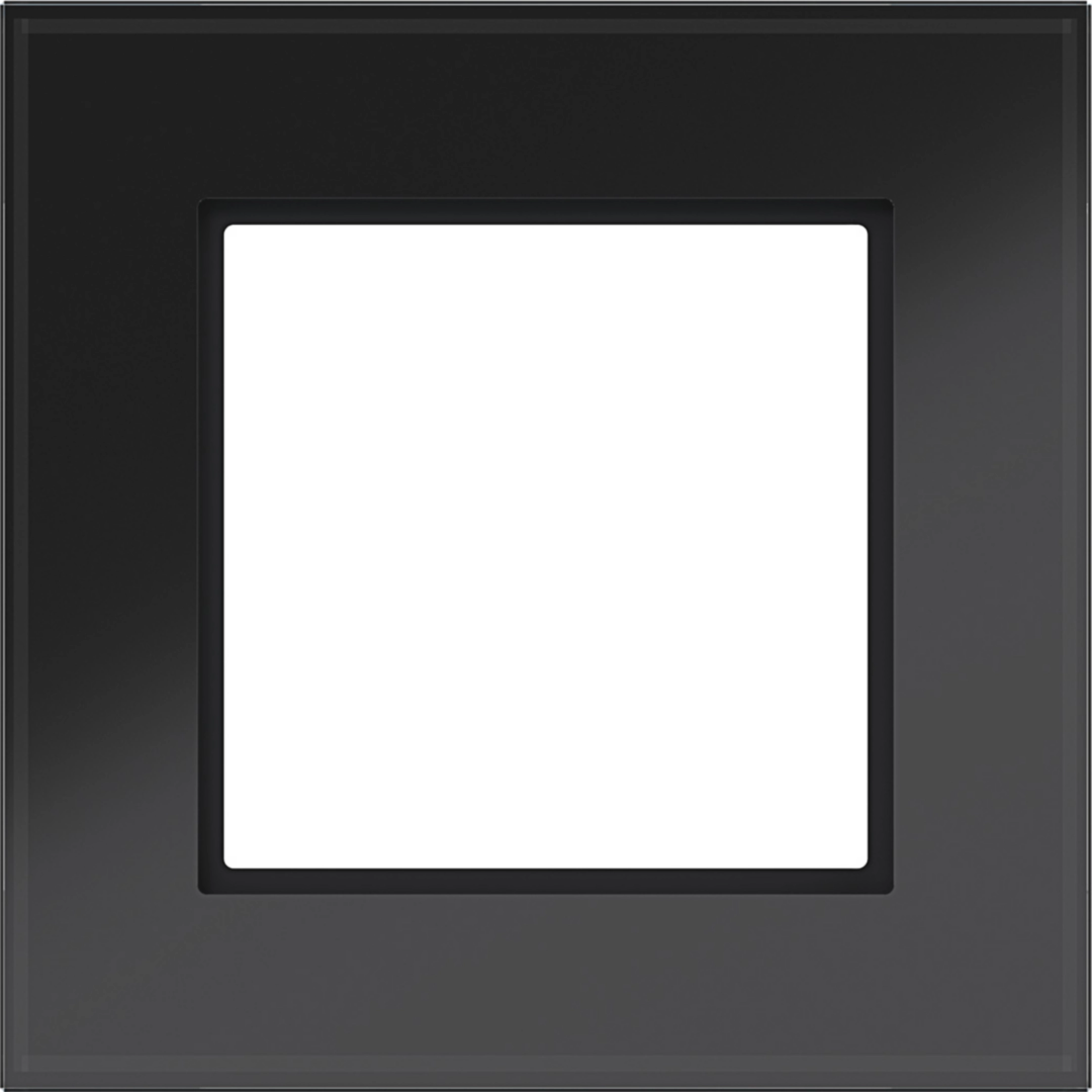 Cadre LED 1-facette A.8 verre noir brillant