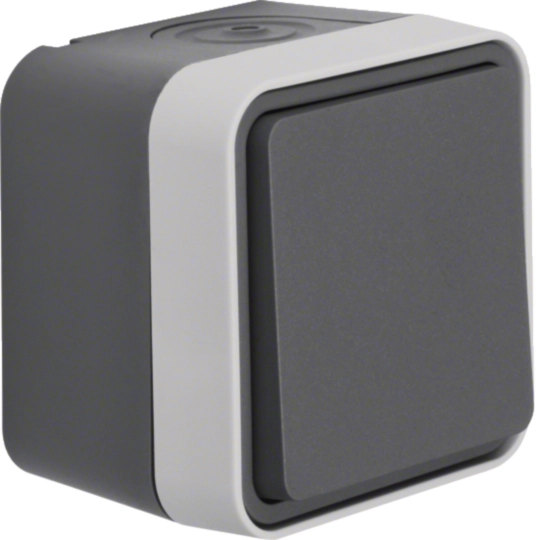 WNC011 - Strömställare trapp, utanpåliggande, W.1, IP55, grå