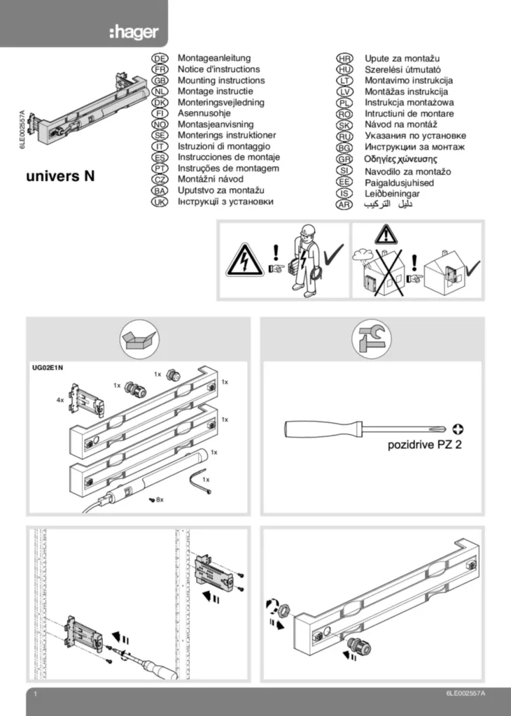 Bild Montageanleitung International 2026-02-13 | Hager Deutschland
