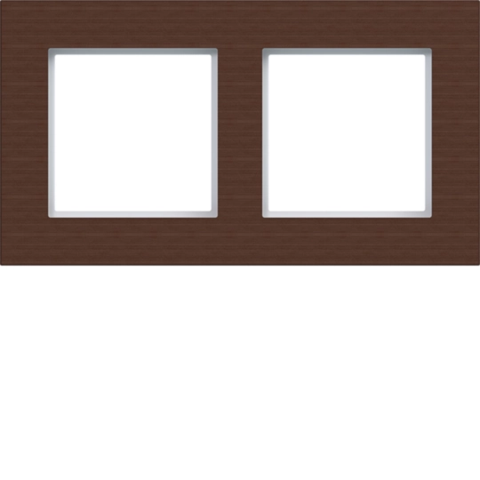 WAD8200X13H - Afdekraam 2-voudig horizontaal - A.8, umber wood, wengéhout