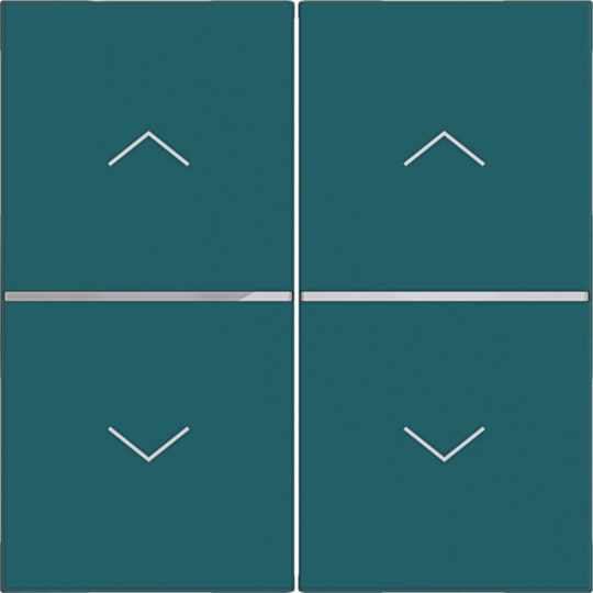 WAN7051C09 - Abdeckung Tastsensor, 2-fach, Pfeilaufdruck, A.x/C.x, azure, matt