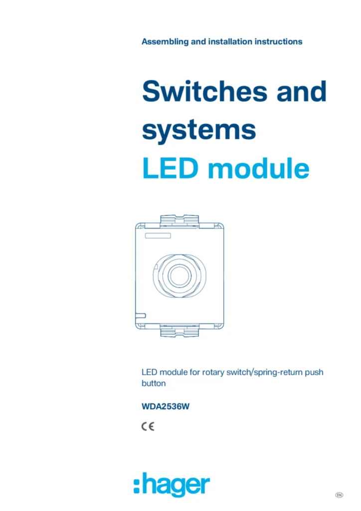 Zdjęcie Instrukcja montażu en-GB 2026-03-02 | Hager Polska