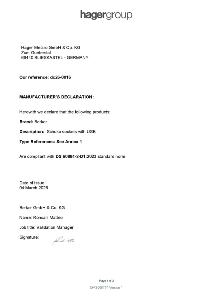 Afbeelding Prestatieverklaring en-GB 2026-03-04 | Hager Nederland