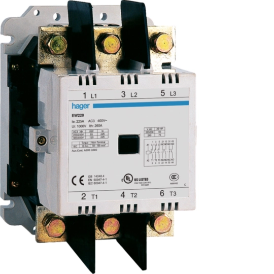 EW220_J - Contacteur industriel 225A-AC3 /bobine 230V 50Hz