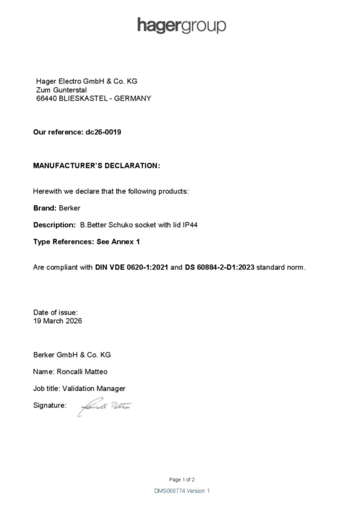 Bild Leistungserklärung en-GB 2026-03-19 | Hager Deutschland