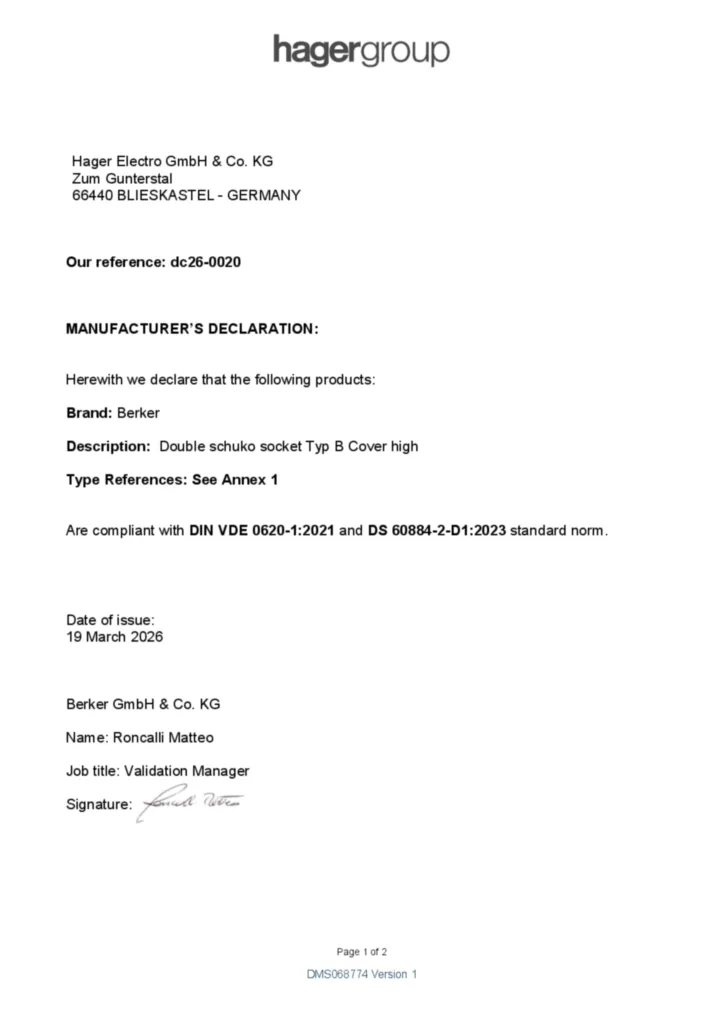 Bild Leistungserklärung en-GB 2026-03-19 | Hager Deutschland