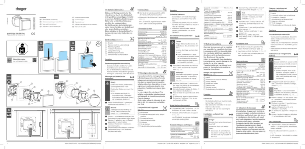 Afbeelding Installatiehandleiding de-DE, fr-FR, en-GB, it-IT, nl-NL, sv-SE, es-ES, pl-PL, pt-PT 2026-03-31 | Hager Nederland