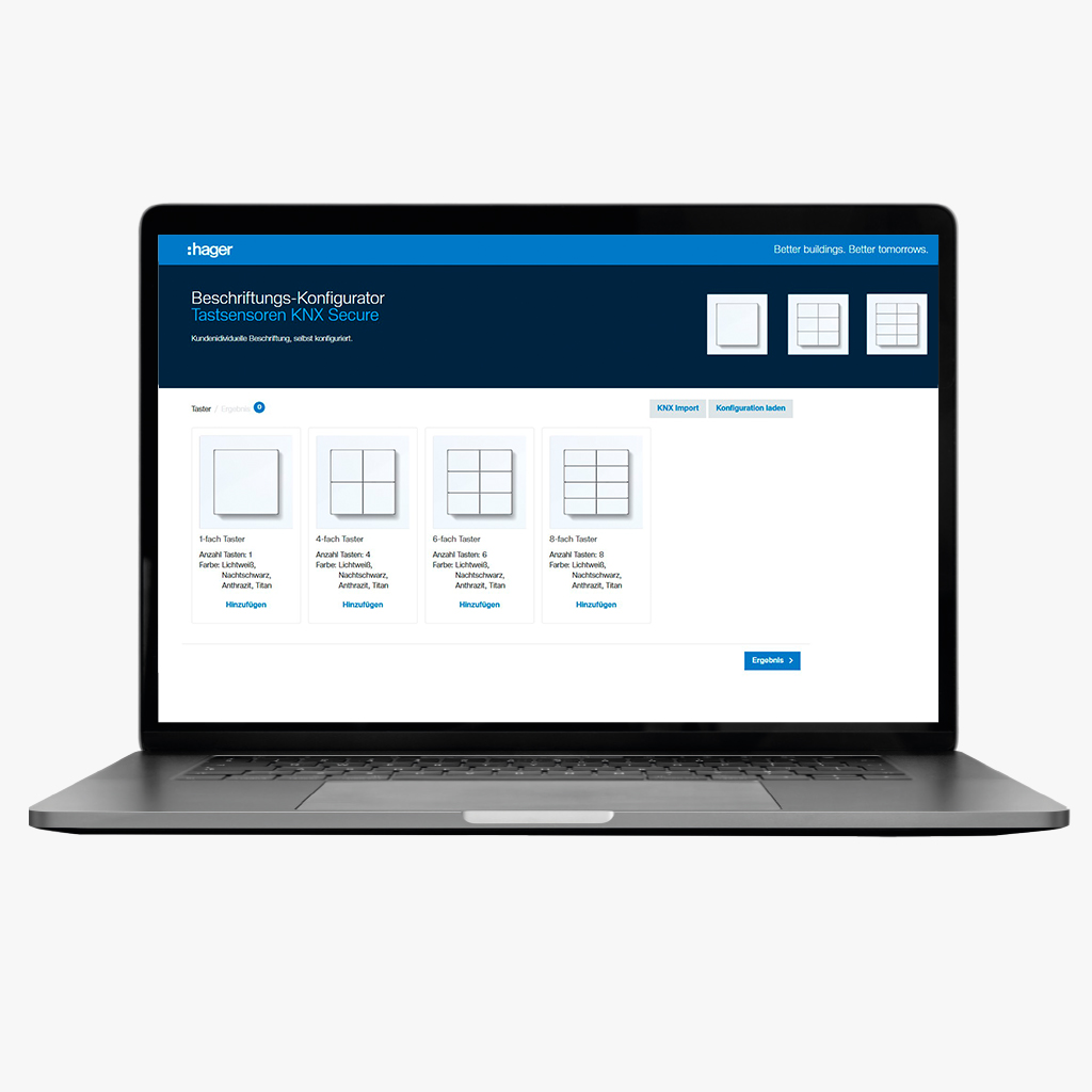 Bild Online-Beschrif­tungs-Tool für KNX Secure Tast­sen­soren | Hager Deutschland