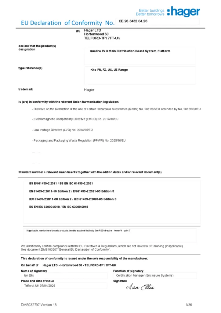 Image Déclaration de conformité en-GB 2026-04-07 | Hager Belgique