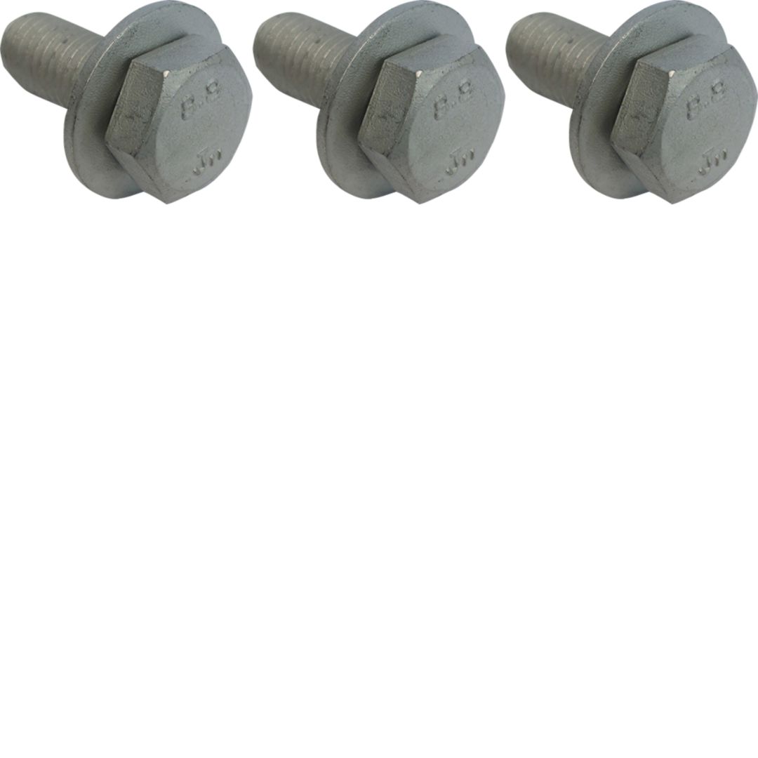 Csavarkészlet LV-síncsatlakozáshoz imbusz M12x20mm alátéttel 3db 12 30mm acél Alátéttel LV Hager