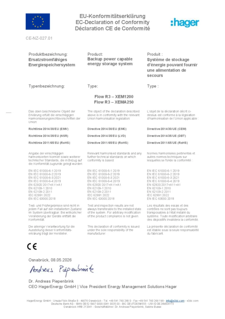 Bild Konformitätserklärung en-GB 2026-05-12 | Hager Deutschland