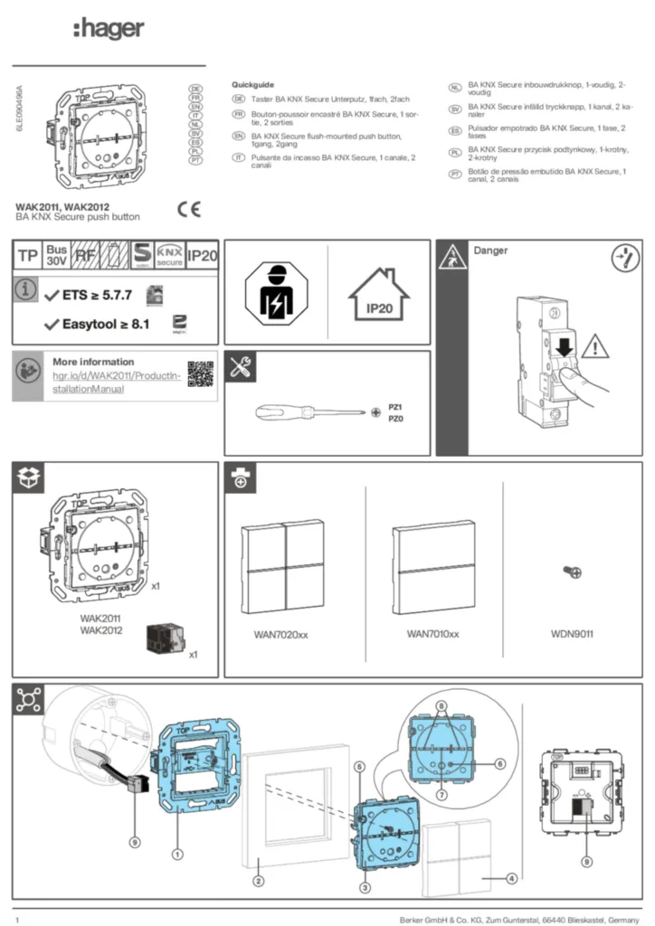 Bild Manual de-DE, fr-FR, en-GB, nl-NL, sv-SE, pl-PL, es-ES, pt-PT 2026-06-01 | Hager Sverige