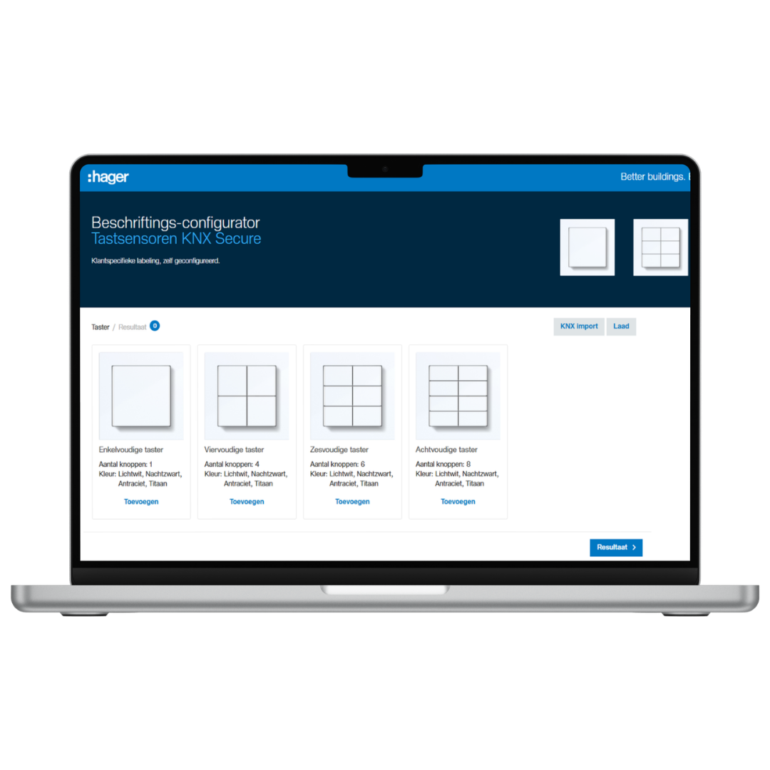 Afbeelding KNX beschriftings-configurator | Hager Nederland