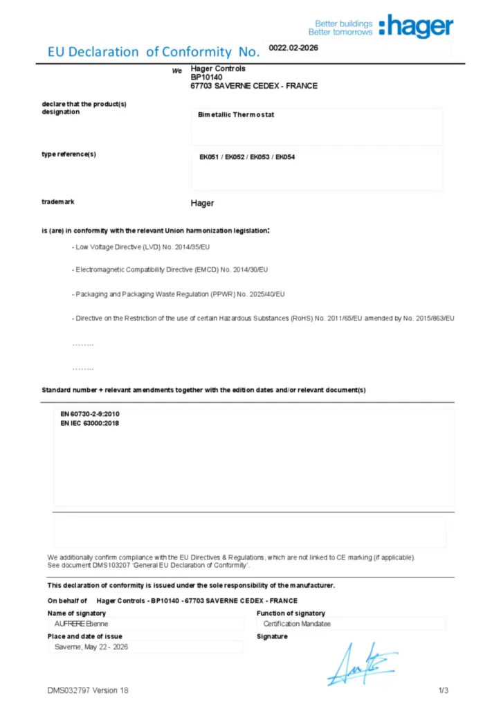Bild Konformitätserklärung en-GB 2026-06-17 | Hager Deutschland