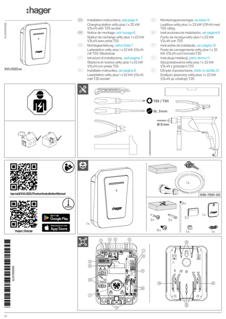 Afbeelding Installatiehandleiding en-GB, fr-FR, de-DE, it-IT, nl-NL, sv-SE, es-ES, pt-PT, pl-PL, el-GR 2026-07-01 | Hager Belgium
