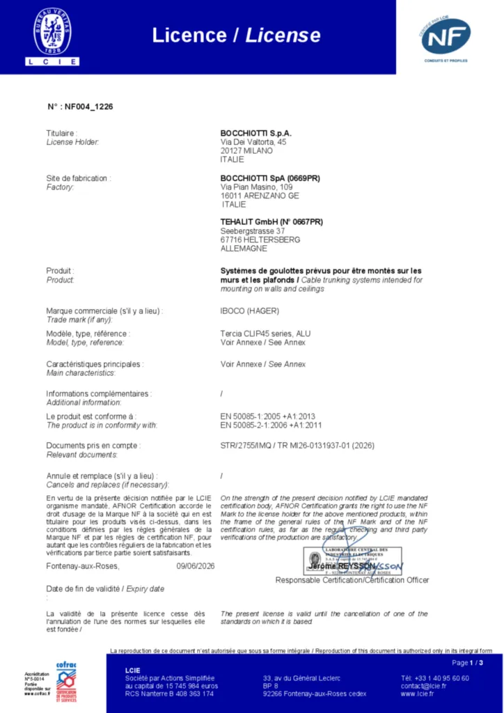 Image Product Certificate | Hager France