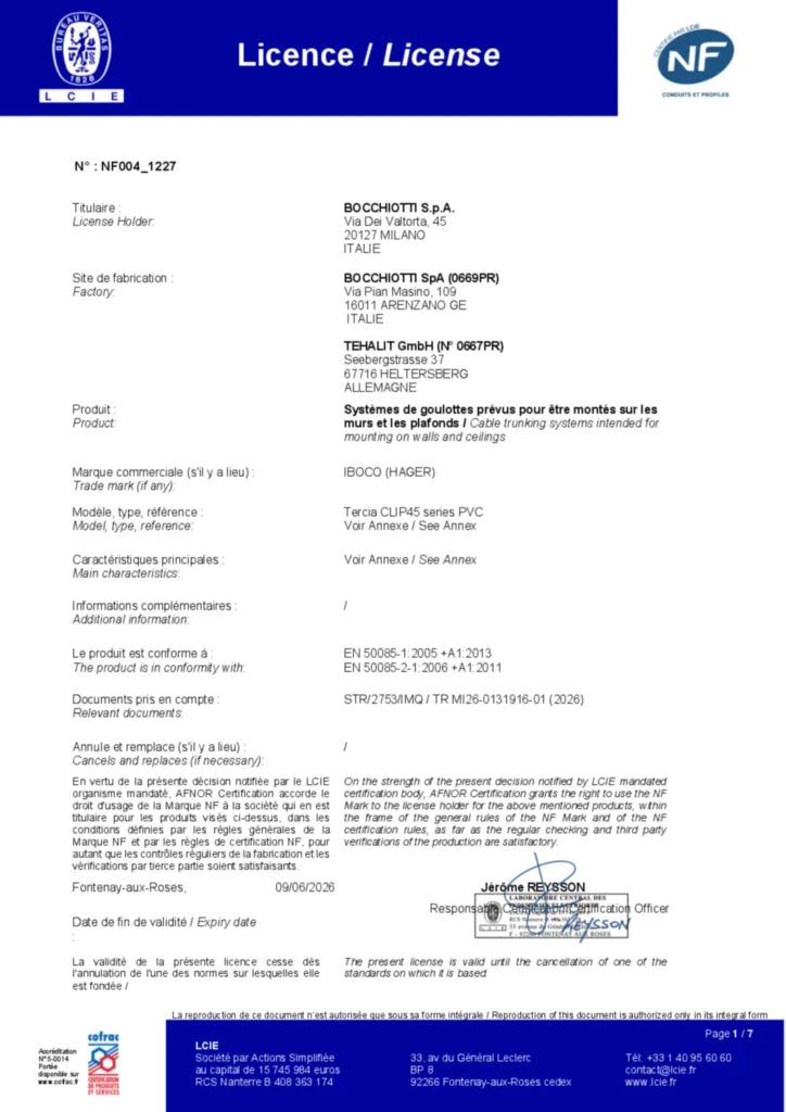 Image Product Certificate | Hager France