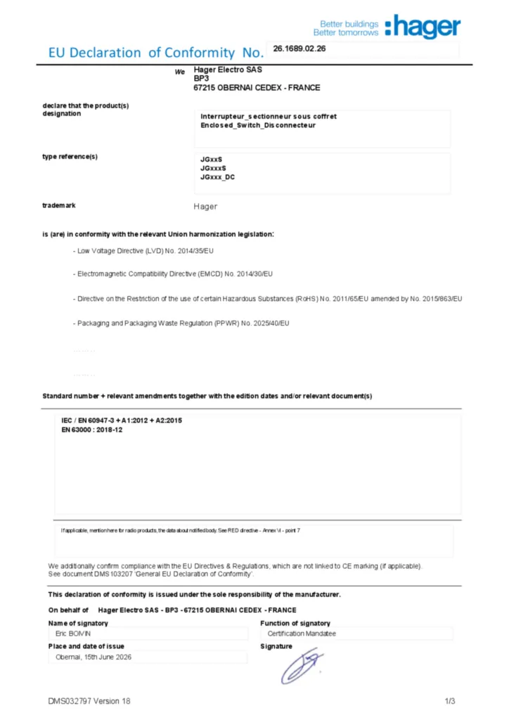 Image Declaration of conformity en-US 2026-07-14  | Hager